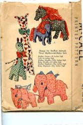 419 MCCALLS  1938 BABY AND MOM HORSE, GIRAFFE, ELEPHANT PATTERN LOVELY